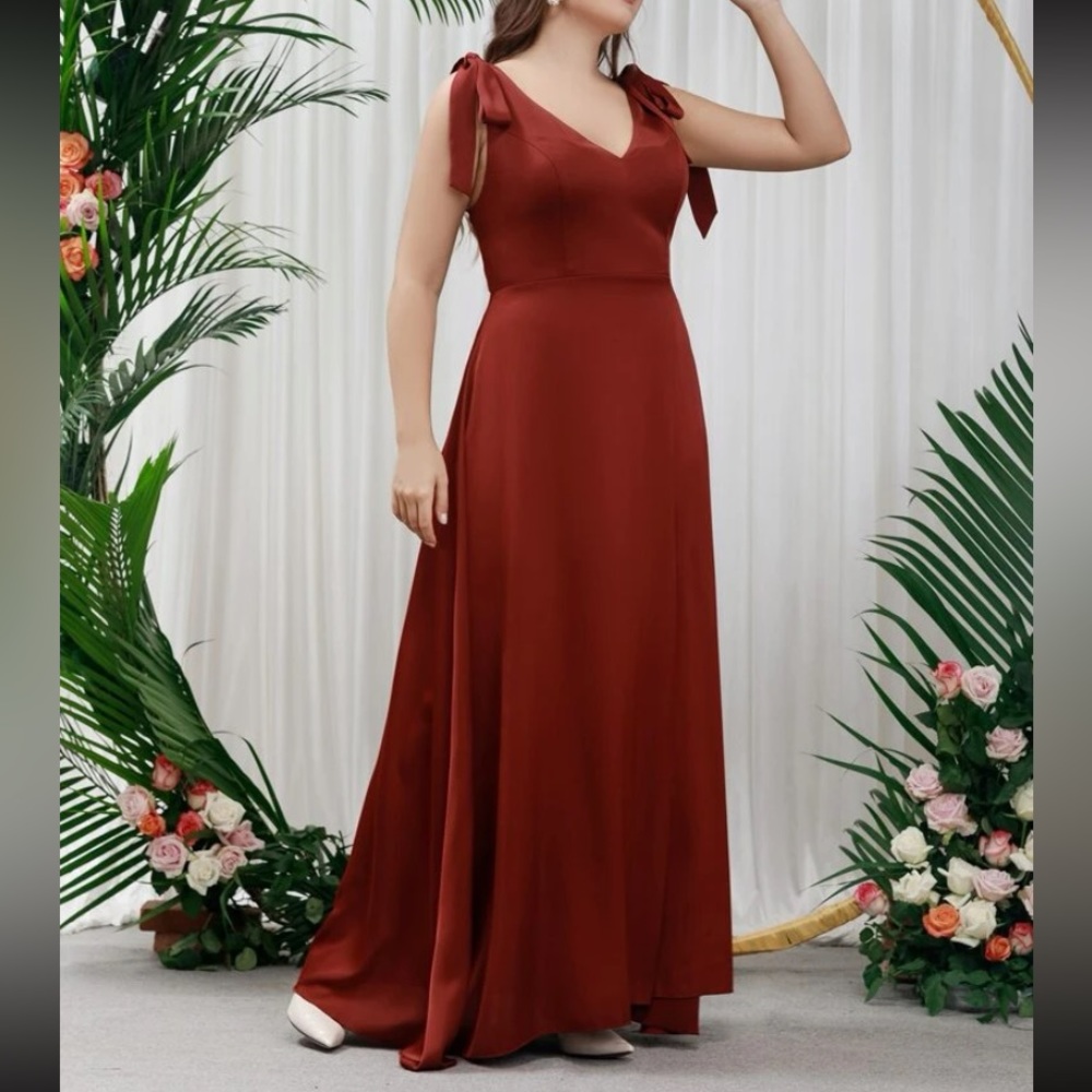 Burgundy Bridesmaid Dress - Plus Size